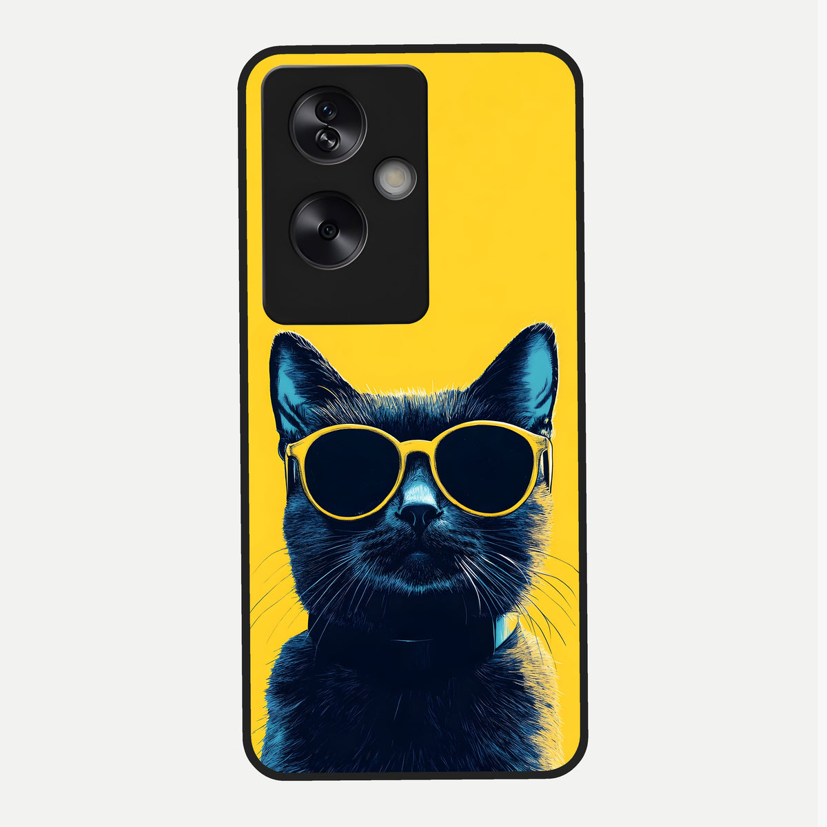  Cool Cat Vibes Glass Case For Oppo A79 back cover – full design glossy printed glass finish