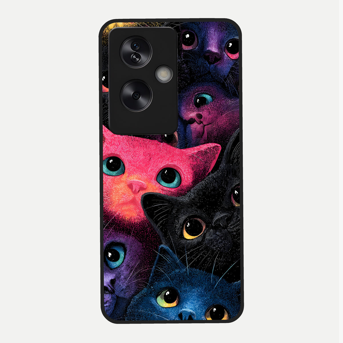  Cosmic Cats Dreams Glass Case For Oppo A79 back cover – full design glossy printed glass finish