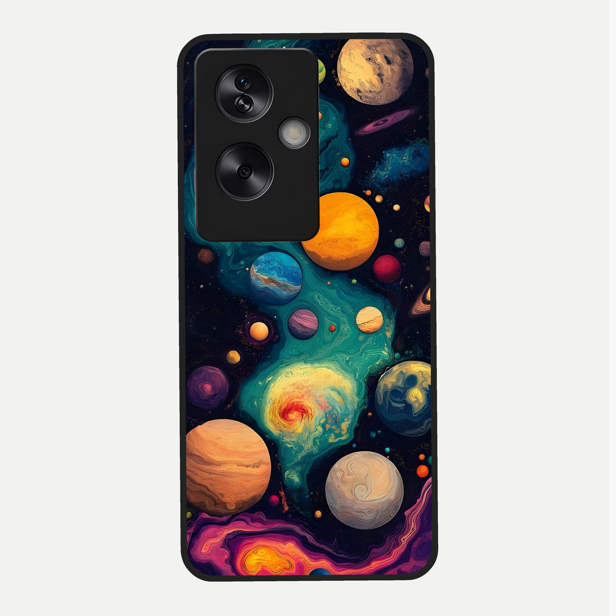  Cosmic Planet Journey Glass Case For Oppo A79 back cover – full design glossy printed glass finish