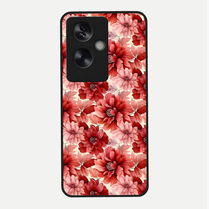  Crimson Love Petals Glass Case For Oppo A79 back cover – full design glossy printed glass finish