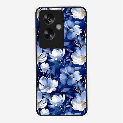 Cute Floral Patterns Glass Case For Oppo A79 back cover – full design glossy printed glass finish