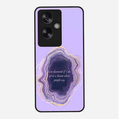  Damned People Quote Glass Case For Oppo A79 back cover – full design glossy printed glass finish