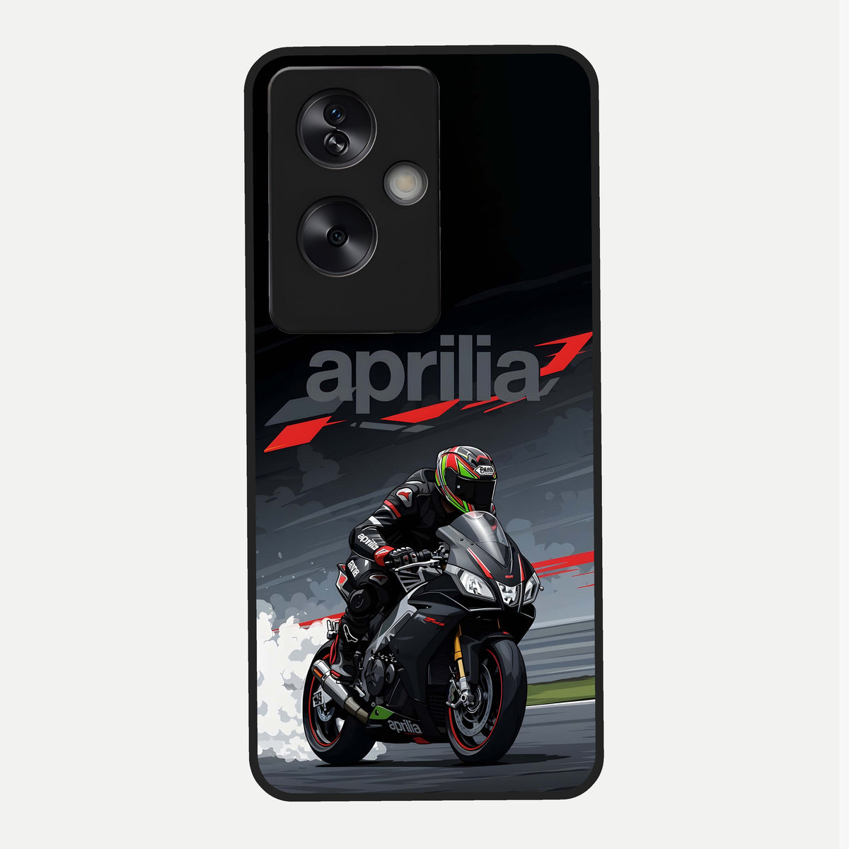  Dark Aprilla Glass Case For Oppo A79 back cover – full design glossy printed glass finish