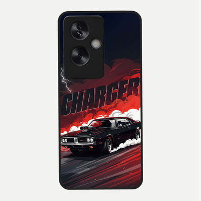  Dark Charger Fury Glass Case For Oppo A79 back cover – full design glossy printed glass finish