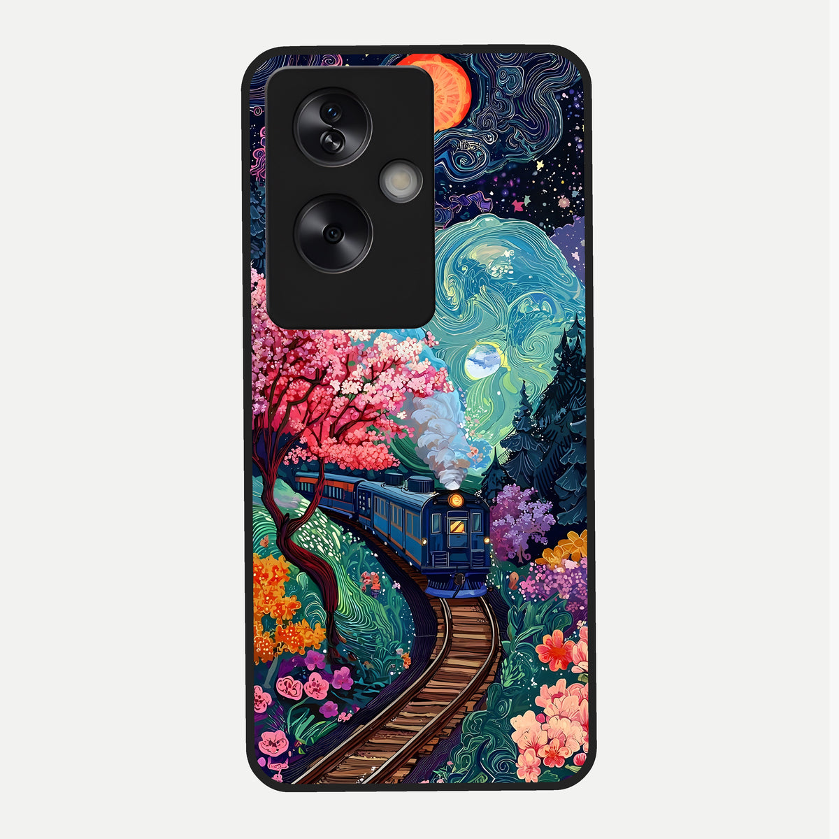  Digital Art Glass Case For Oppo A79 back cover – full design glossy printed glass finish