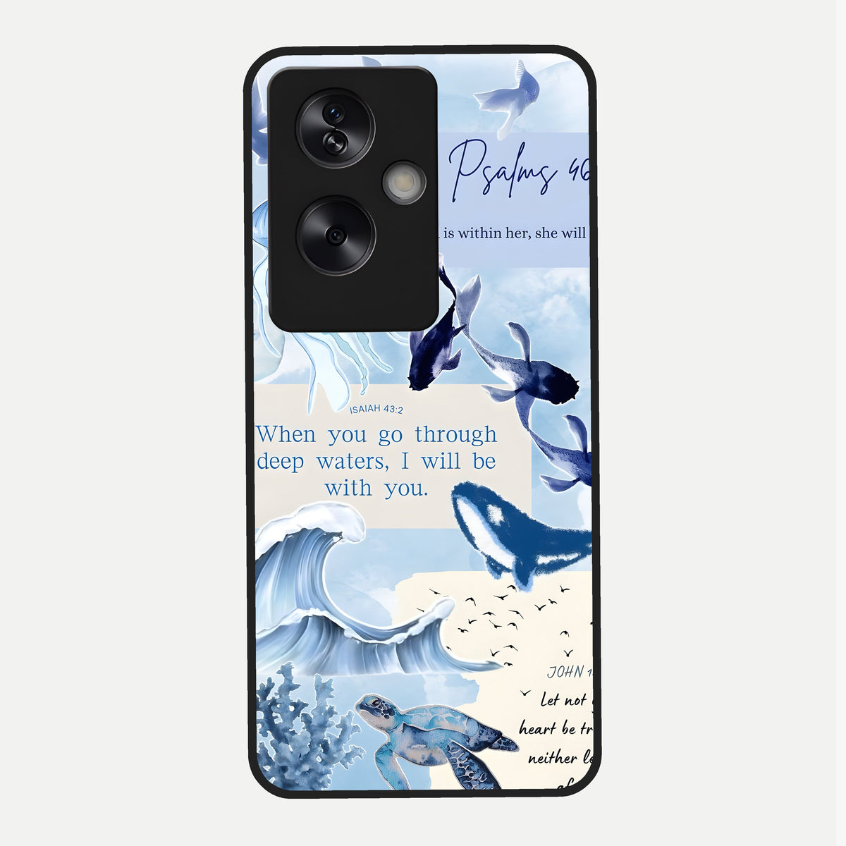  Faithful Ocean Promise Glass Case For Oppo A79 back cover – full design glossy printed glass finish