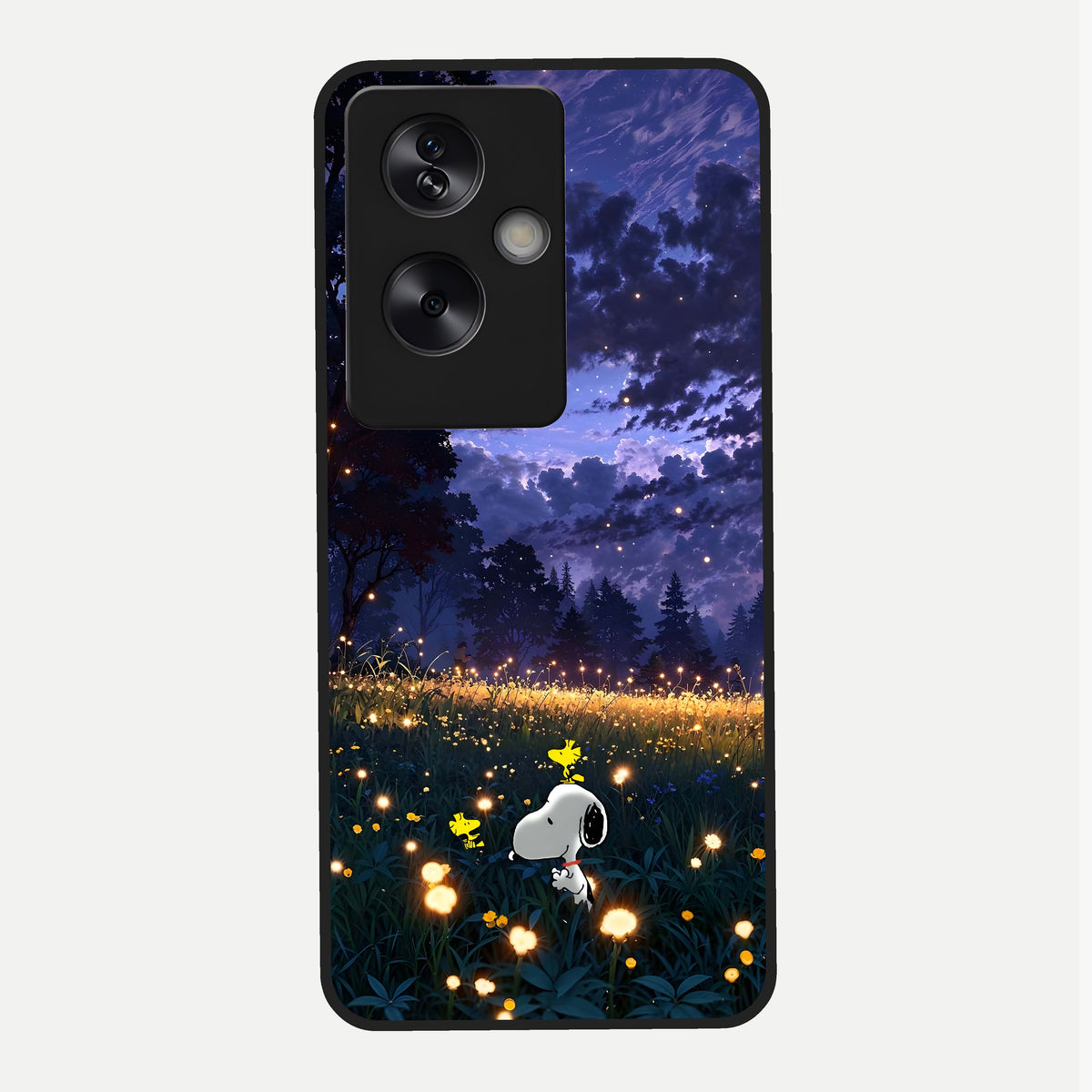  Firefly Meadow Magic Glass Case For Oppo A79 back cover – full design glossy printed glass finish