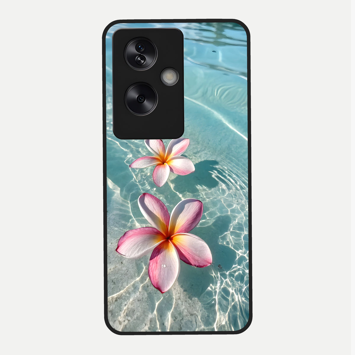  Floating Bloom Bliss Glass Case For Oppo A79 back cover – full design glossy printed glass finish