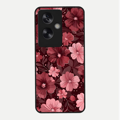  Flower Blush Bloom Glass Case For Oppo A79 back cover – full design glossy printed glass finish
