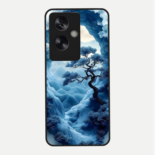  Frozen Serenity Gate Glass Case For Oppo A79 back cover – full design glossy printed glass finish