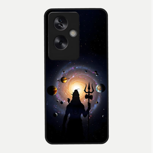  Galactic Shiva Vision Glass Case For Oppo A79 back cover – full design glossy printed glass finish