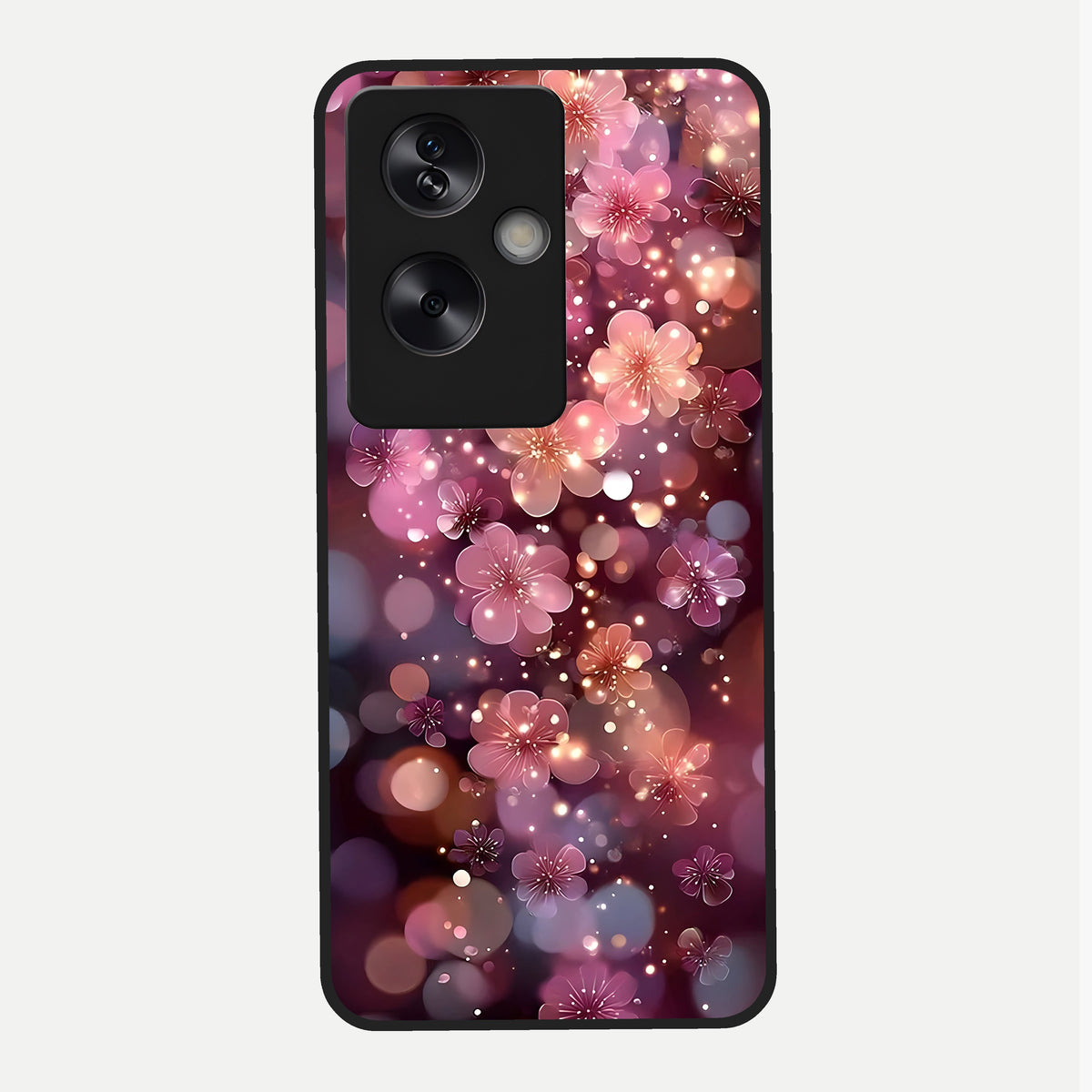  Glowing Petal Bliss Glass Case For Oppo A79 back cover – full design glossy printed glass finish