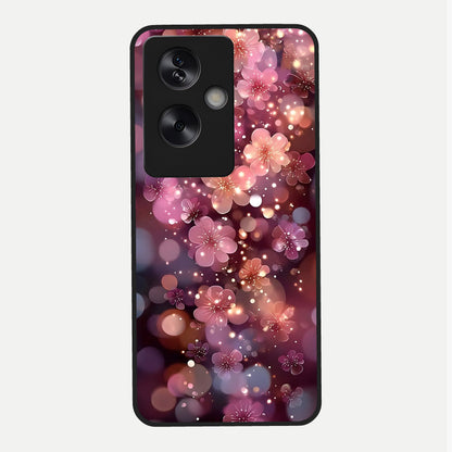  Glowing Petal Bliss Glass Case For Oppo A79 back cover – full design glossy printed glass finish
