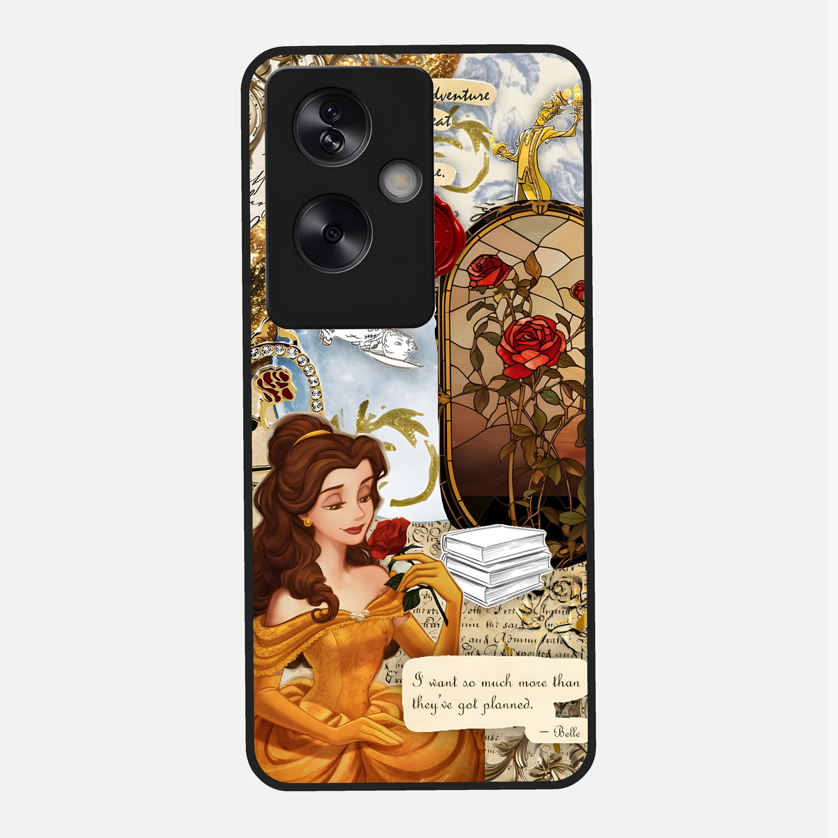  Golden Dream Belle Glass Case For Oppo A79 back cover – full design glossy printed glass finish