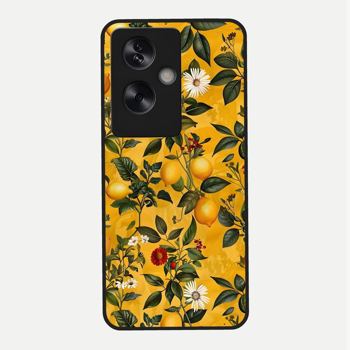  Golden Lemon Field Glass Case For Oppo A79 back cover – full design glossy printed glass finish