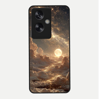  Golden Sky Dream Glass Case For Oppo A79 back cover – full design glossy printed glass finish
