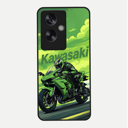  Greenery Sky Glass Case For Oppo A79 back cover – full design glossy printed glass finish
