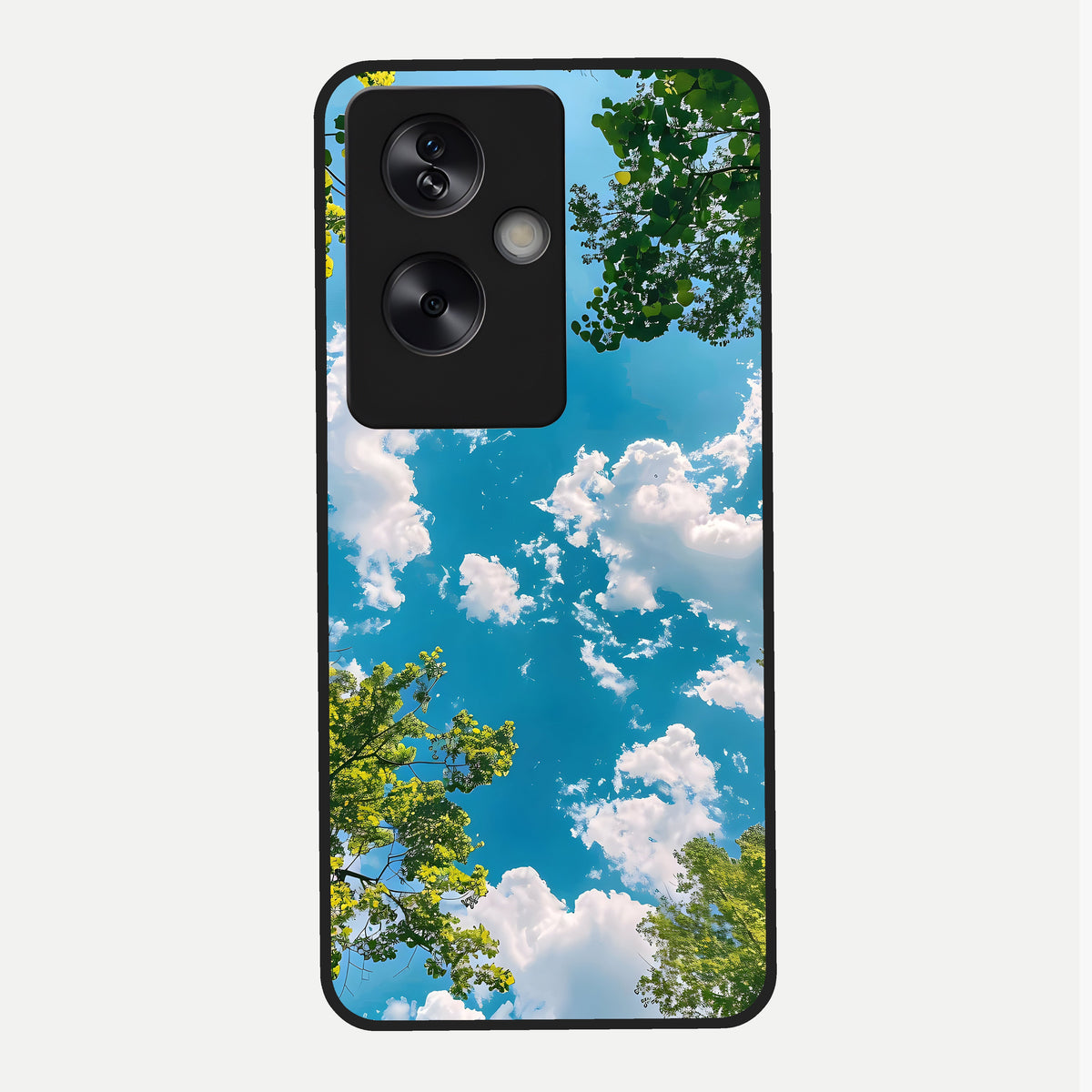  Green Moon Energy Glass Case For Oppo A79 back cover – full design glossy printed glass finish