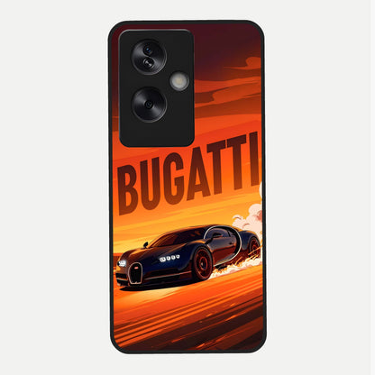  Inferno Bugatti Storm Glass Case For Oppo A79 back cover – full design glossy printed glass finish