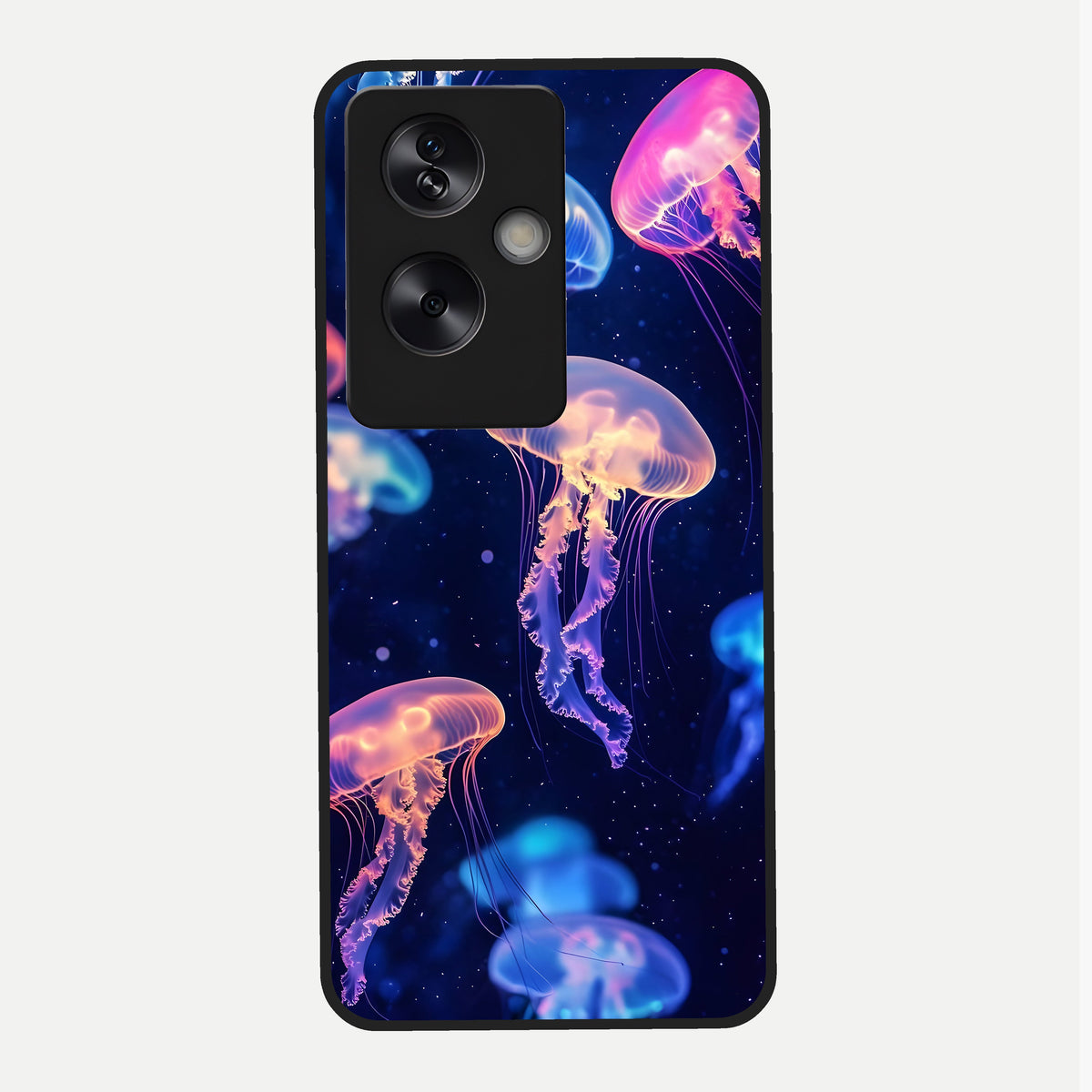  Jellyfish Pattern Glass Case For Oppo A79 back cover – full design glossy printed glass finish