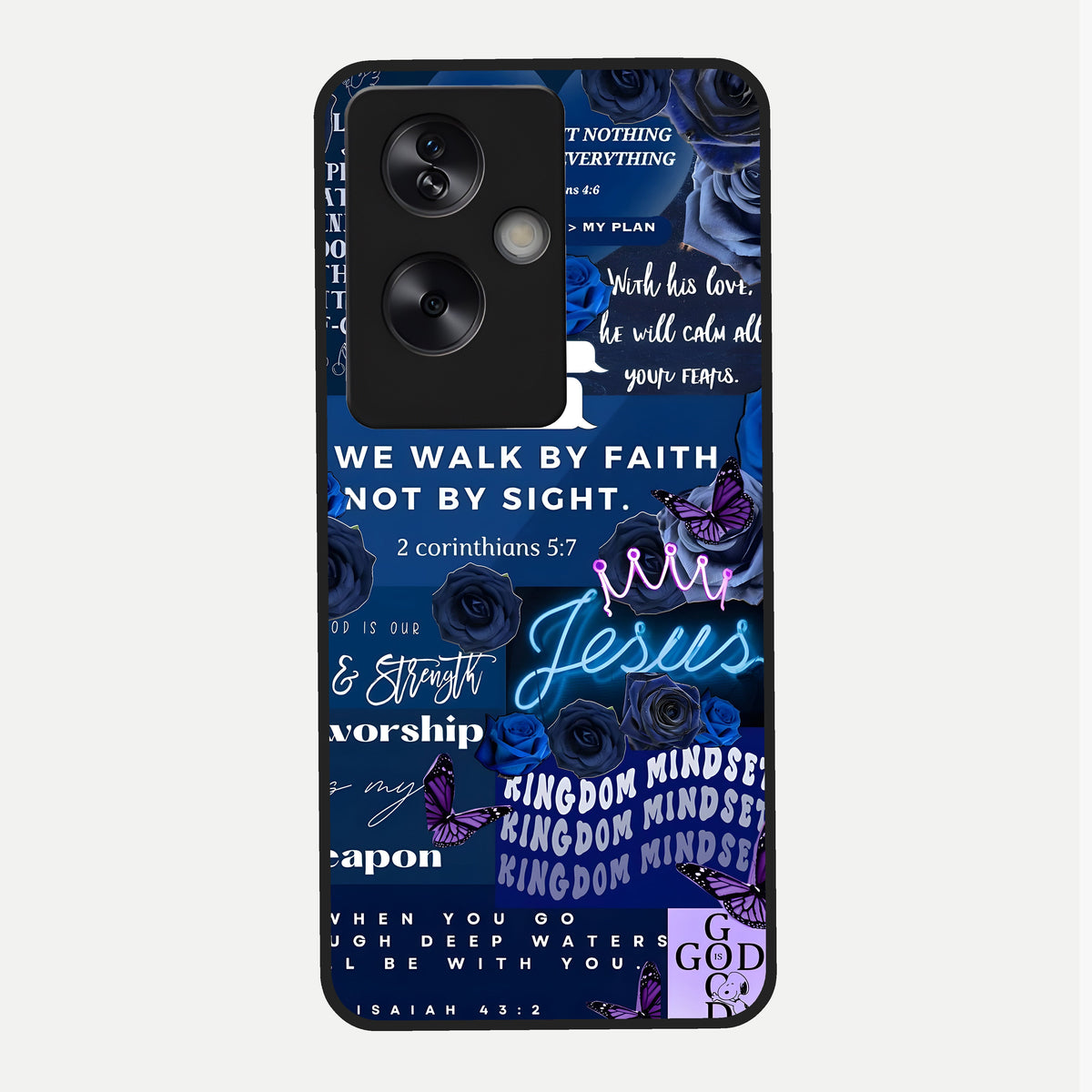  Kingdom Faith Glow Glass Case For Oppo A79 back cover – full design glossy printed glass finish