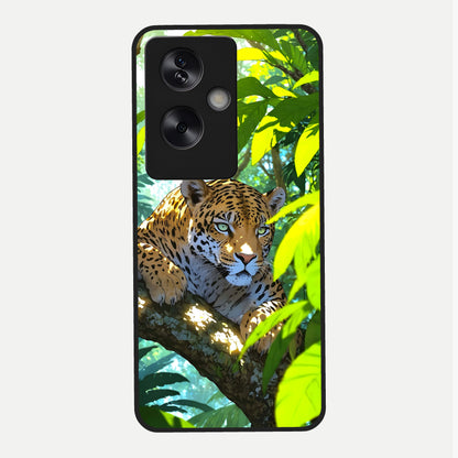  Leopard in Jungle Glass Case For Oppo A79 back cover – full design glossy printed glass finish
