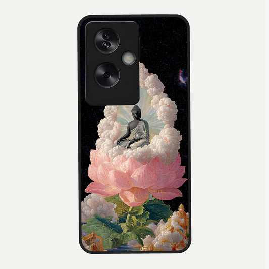  Lotus Divine Peace Glass Case For Oppo A79 back cover – full design glossy printed glass finish