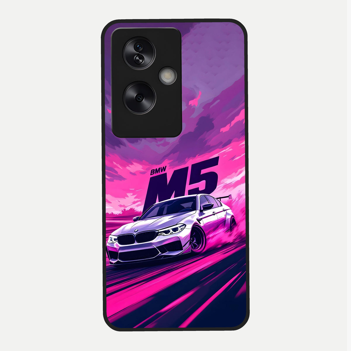  MS Neon Car Glass Case For Oppo A79 back cover – full design glossy printed glass finish