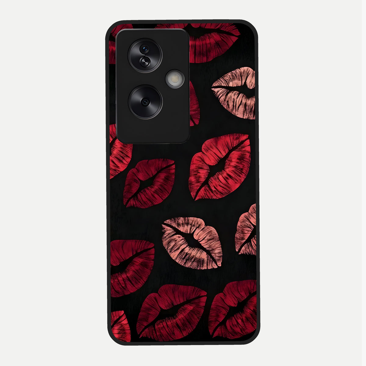  Midnight Kiss Love Glass Case For Oppo A79 back cover – full design glossy printed glass finish