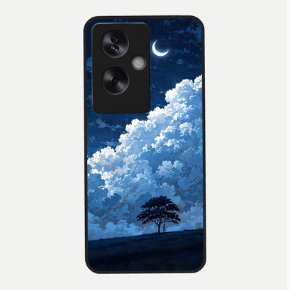  Midnight Sky Serenity Glass Case For Oppo A79 back cover – full design glossy printed glass finish