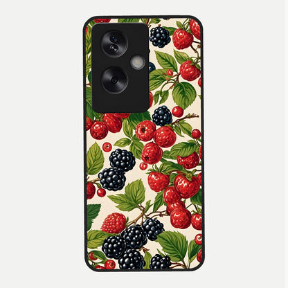  Mixed Berry Collage Glass Case For Oppo A79 back cover – full design glossy printed glass finish