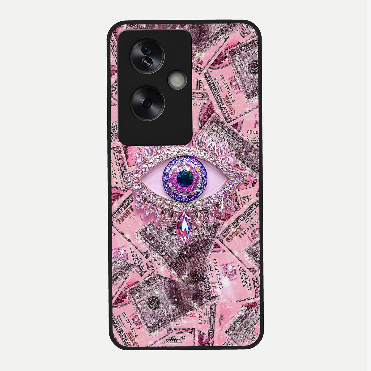  Money Eye Luxe Glass Case For Oppo A79 back cover – full design glossy printed glass finish