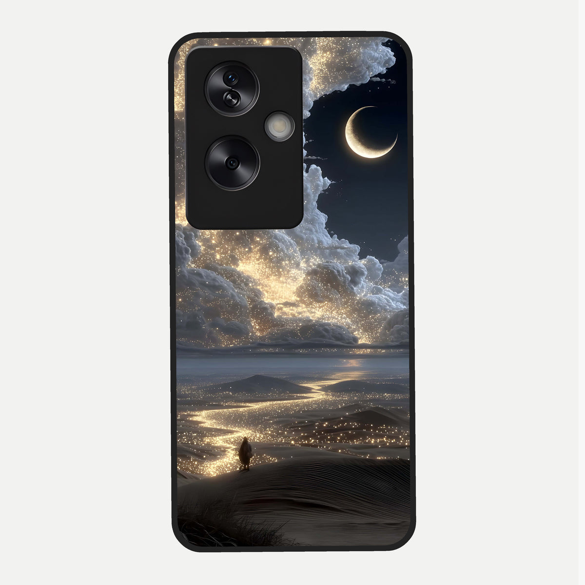  Moonlight Spark Path Glass Case For Oppo A79 back cover – full design glossy printed glass finish