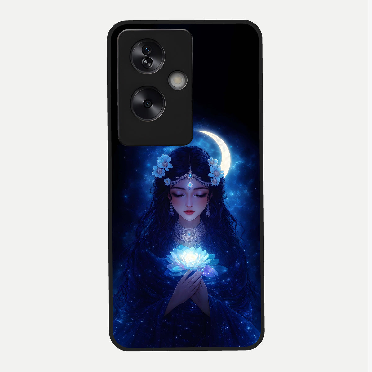  Mystic Moon Queen Glass Case For Oppo A79 back cover – full design glossy printed glass finish