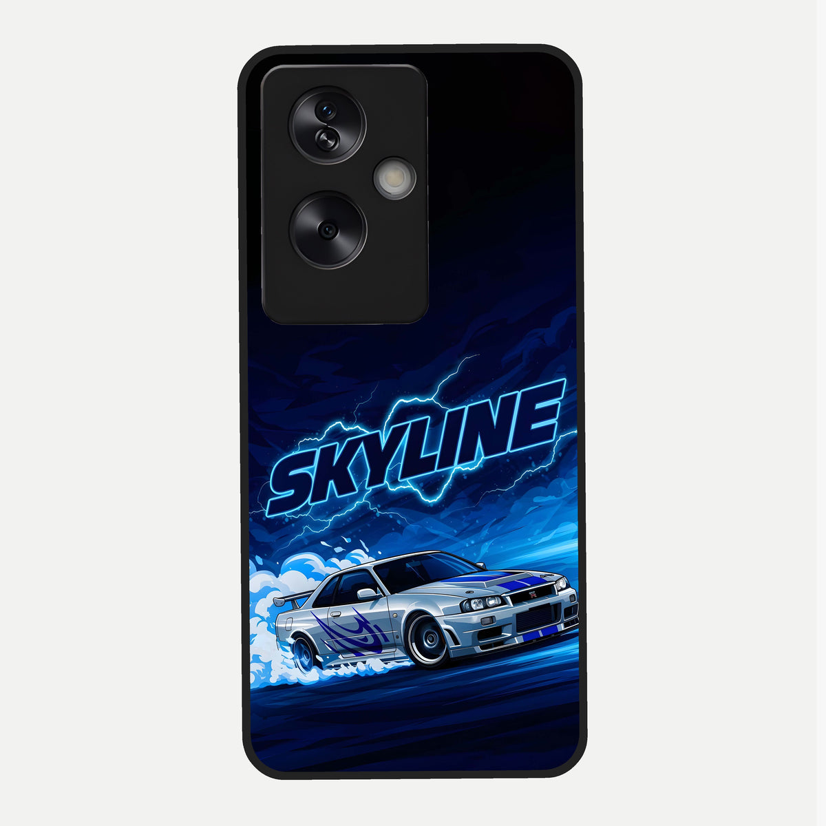  Neon Drift Beast Glass Case For Oppo A79 back cover – full design glossy printed glass finish