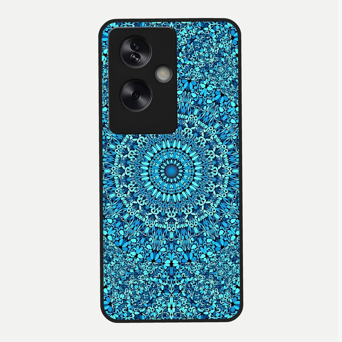  Ocean Bloom Mandala Glass Case For Oppo A79 back cover – full design glossy printed glass finish