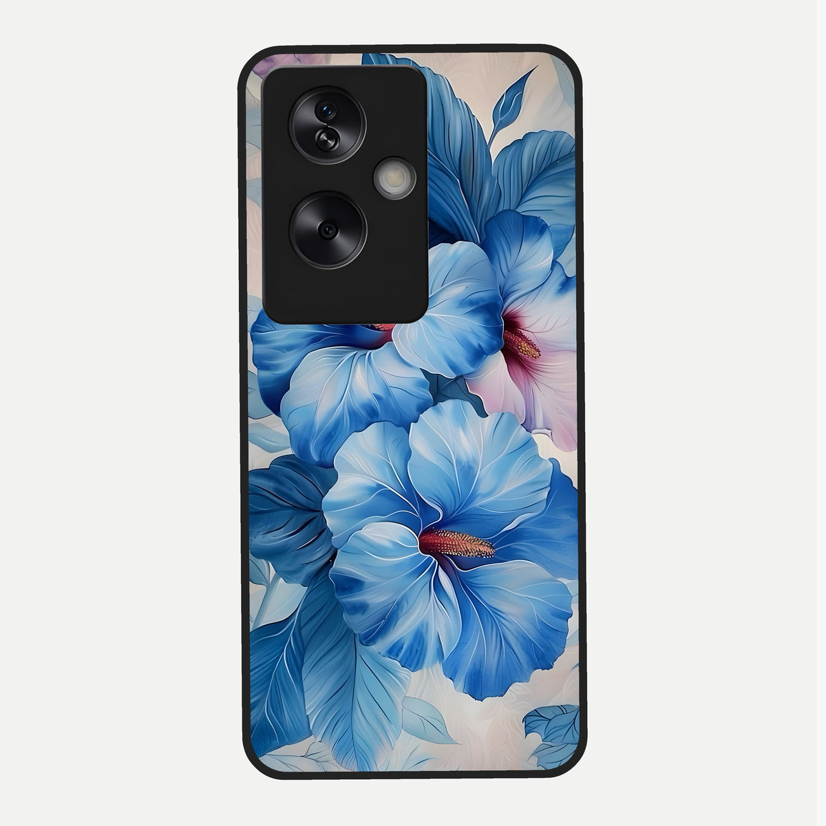  Ocean Hibiscus Grace Glass Case For Oppo A79 back cover – full design glossy printed glass finish