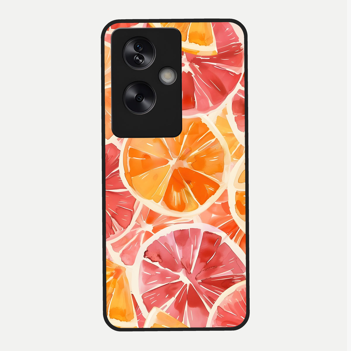  Orange Fruits Pattern Glass Case For Oppo A79 back cover – full design glossy printed glass finish
