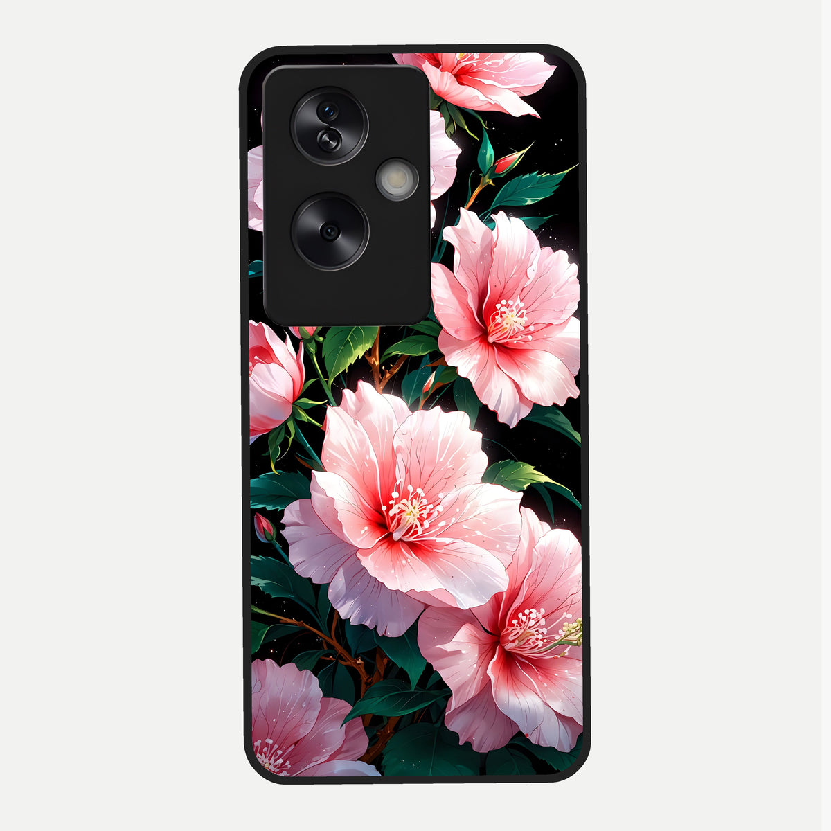  Peach Flower Glass Case For Oppo A79 back cover – full design glossy printed glass finish