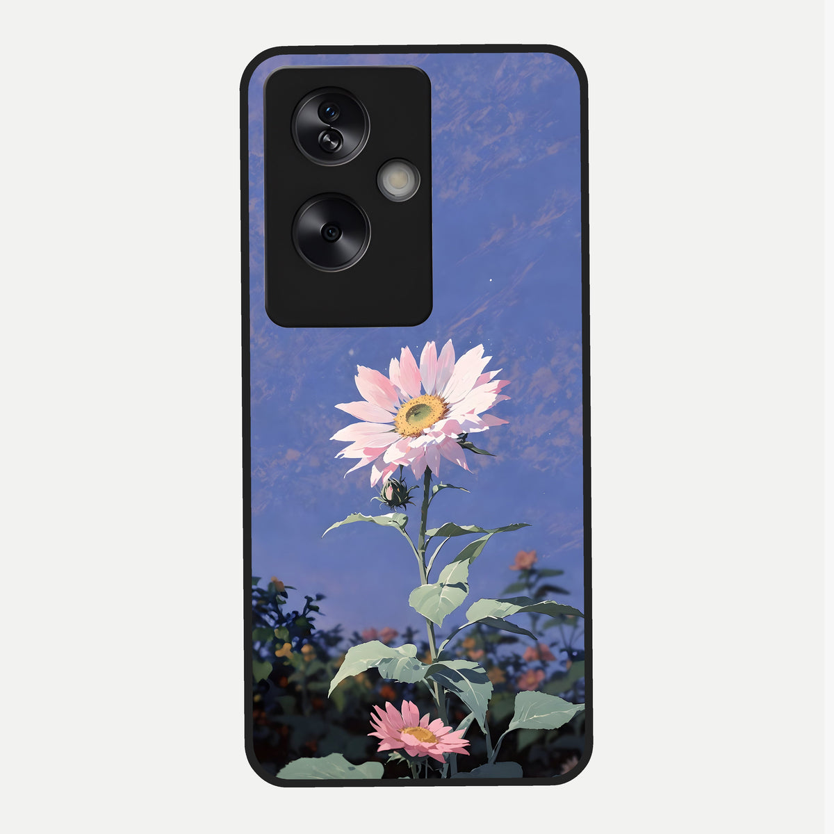  Pink Shells Outline Glass Case For Oppo A79 back cover – full design glossy printed glass finish