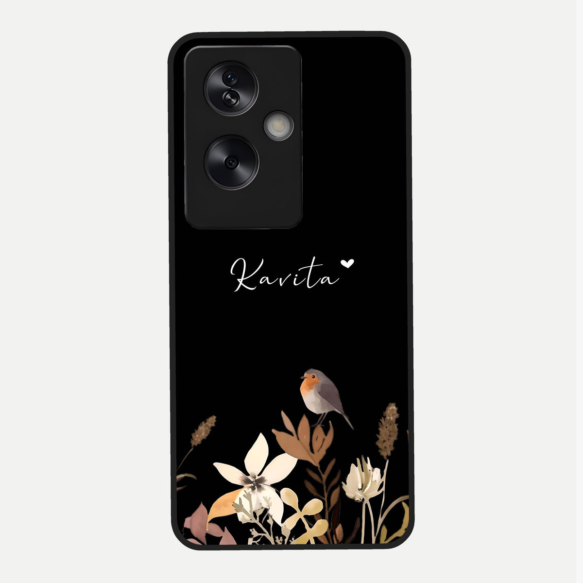  Quiet Garden Tune Custom Name Glass Case For Oppo A79 back cover – full design glossy printed glass finish