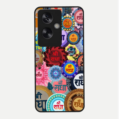  Radha Divine Bloom Glass Case For Oppo A79 back cover – full design glossy printed glass finish