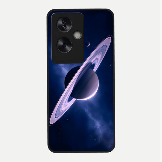  Saturn Ring Mystique Glass Case For Oppo A79 back cover – full design glossy printed glass finish