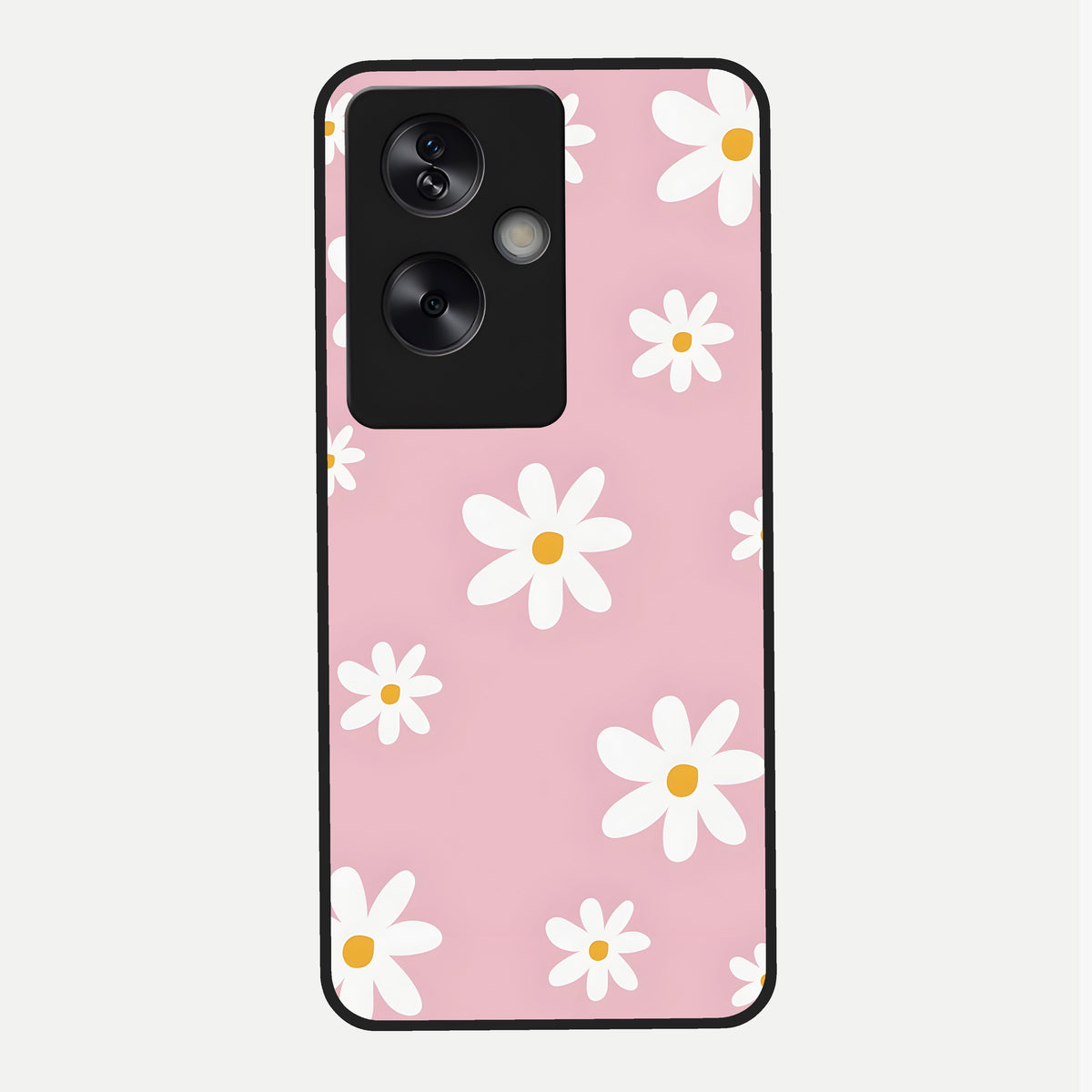  Soft Daisy Bliss Glass Case For Oppo A79 back cover – full design glossy printed glass finish