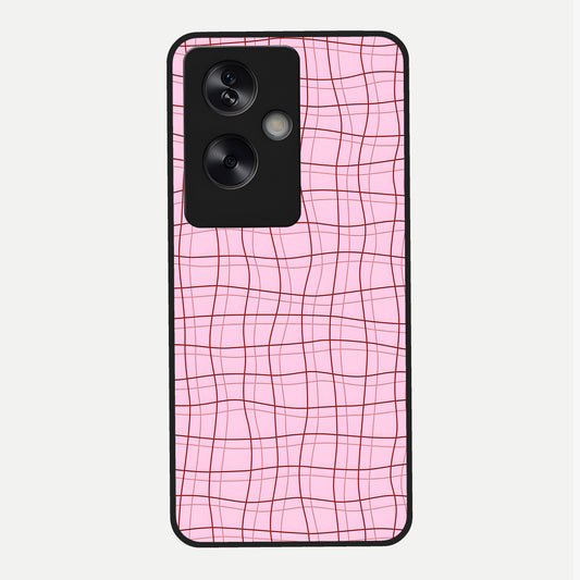  Soft Grid Bliss Glass Case For Oppo A79 back cover – full design glossy printed glass finish