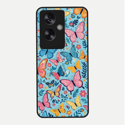  Spring Wing Garden Glass Case For Oppo A79 back cover – full design glossy printed glass finish