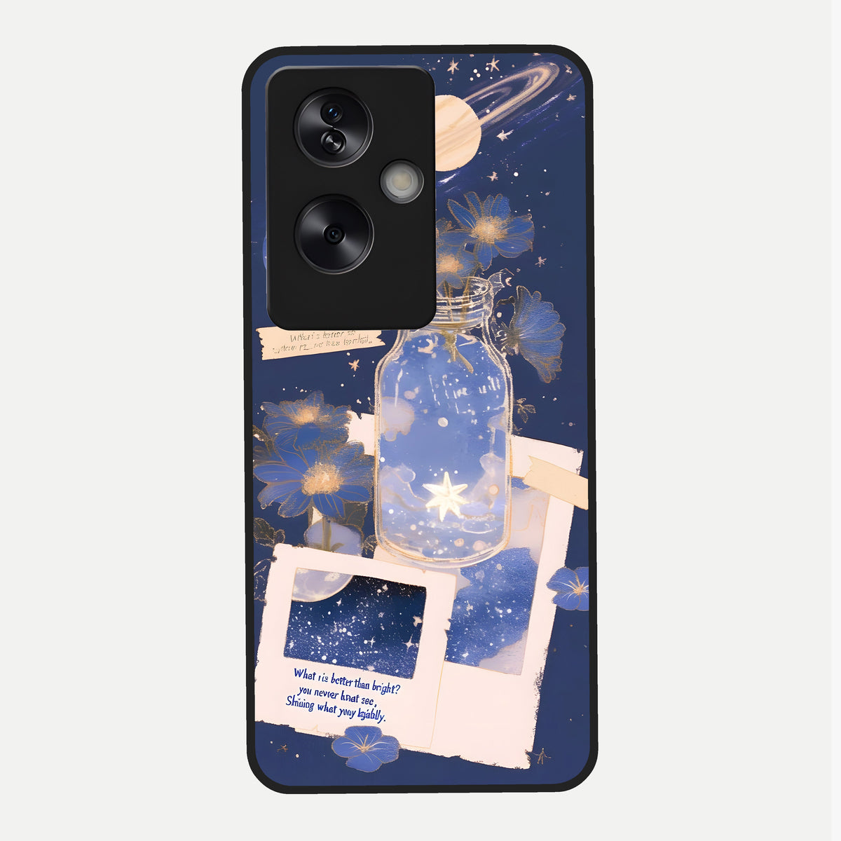 Starlit Cosmic Jar Glass Case For Oppo A79 back cover – full design glossy printed glass finish