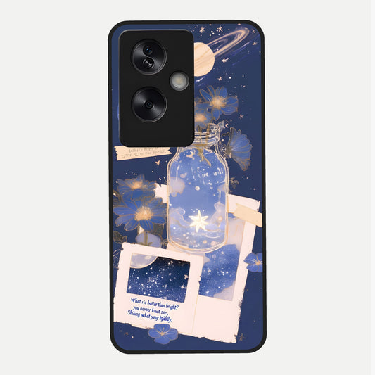  Starlit Cosmic Jar Glass Case For Oppo A79 back cover – full design glossy printed glass finish