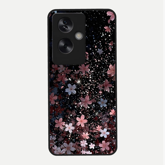  Starlit Flower Dreams Glass Case For Oppo A79 back cover – full design glossy printed glass finish
