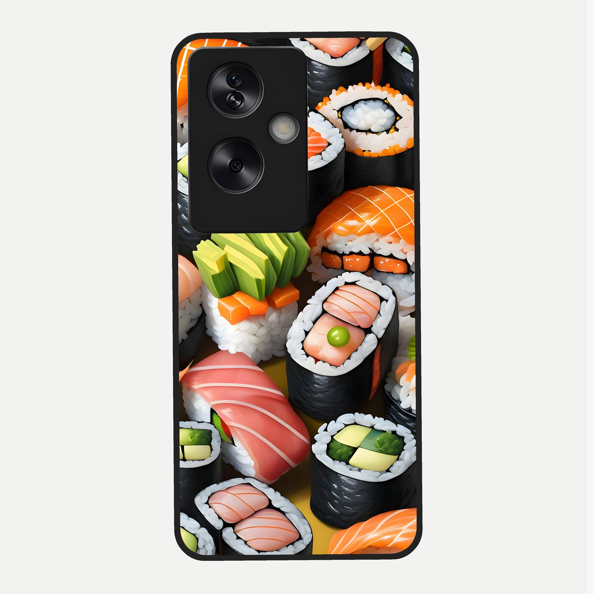  Sushi Food Pattern Glass Case For Oppo A79 back cover – full design glossy printed glass finish